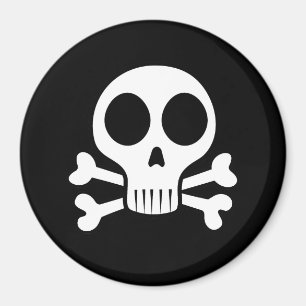spooky skull on a black background magnet