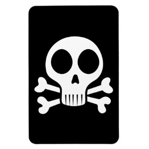 spooky skull on a black background magnet