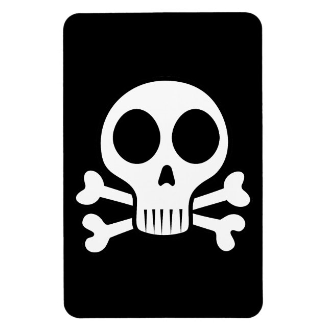 spooky skull on a black background magnet (Vertical)