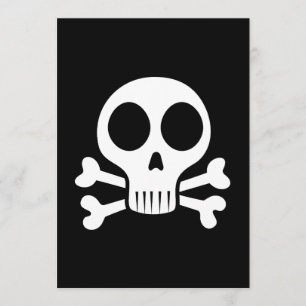 spooky skull on a black background menu