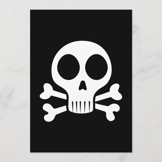 spooky skull on a black background menu (Front)