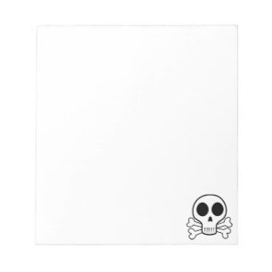 spooky skull on a black background notepad