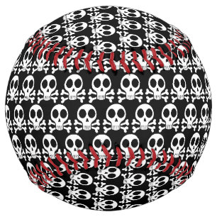 spooky skull on a black background softball