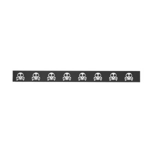 spooky skull on a black background wrap around label