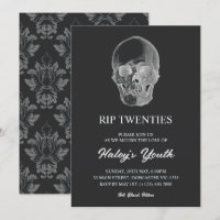 Spooky Skull RIP Twenties 20s Funny 30th Birthday