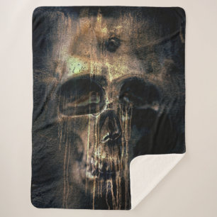 SPOOKY SKULL SHERPA BLANKET