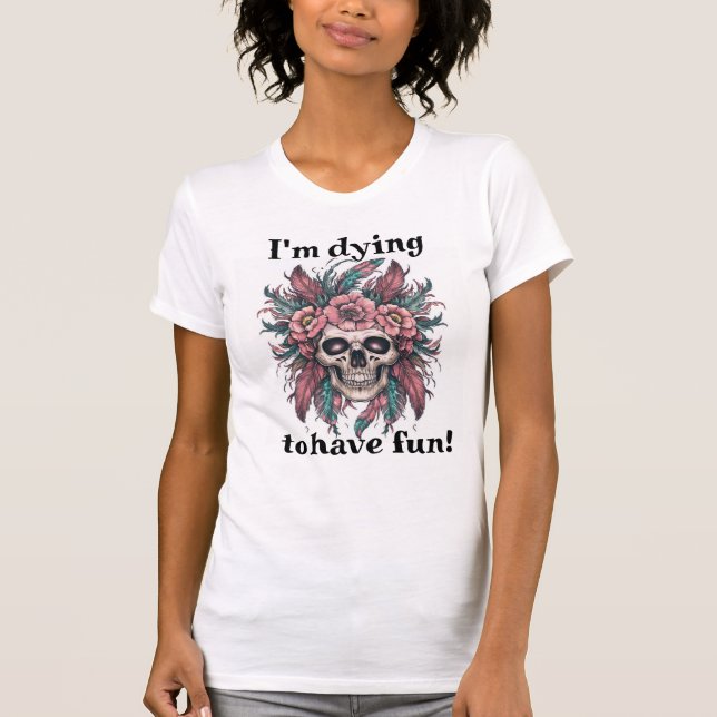Spooky Skull Shirt Women's Halloween Shirt (Front)
