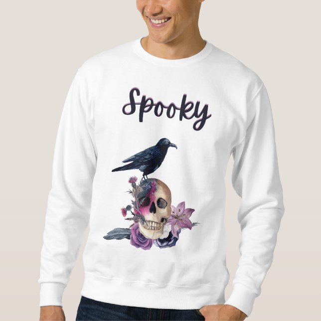 spooky skull sweatshirt (Front)
