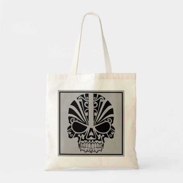 Spooky Skull Tote Bag (Front)