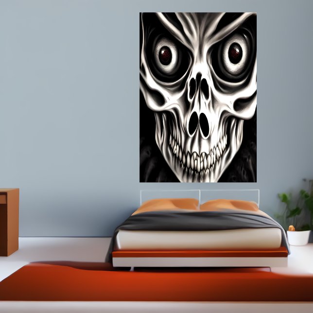 Spooky skull with big eyes | AI Art Poster (Creator Uploaded)