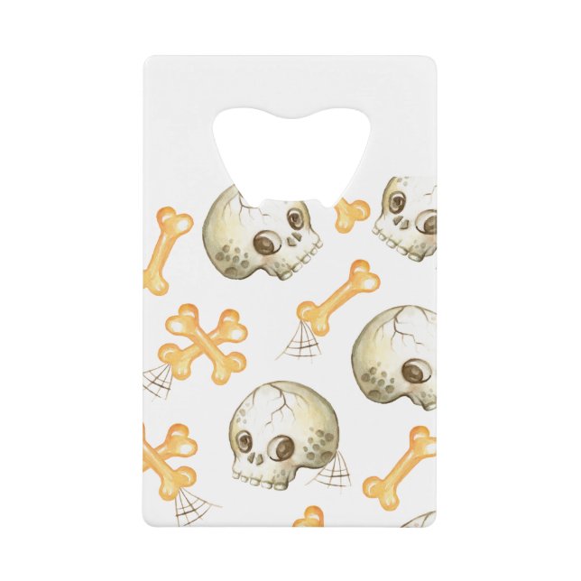 Spooky skulls and bones Halloween pattern (Front)