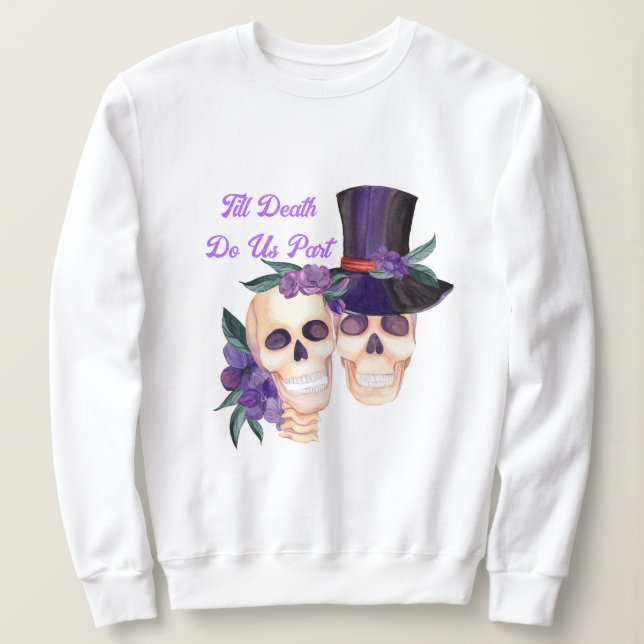 Spooky Skulls Halloween Hoodie | Couple Sweatshirt (Design Front)
