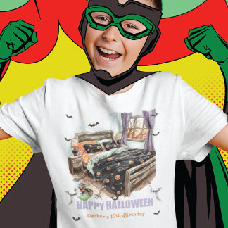Spooky Sleepover Boy Birthday Skeleton Hands T-Shirt