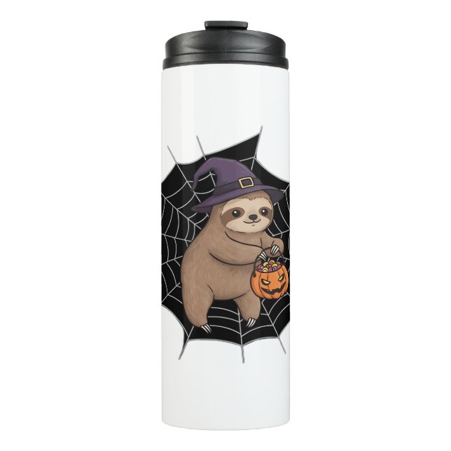 Spooky Sloth Halloween Fun - Cute Trick-or-Treat A Thermal Tumbler (Front)