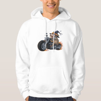 Spooky Sloth Motorcycle Ride Halloween Biker Fun C Hoodie