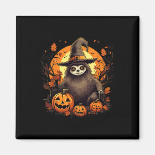 Spooky Sloth Witch Halloween  Magnet