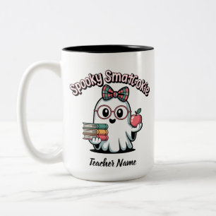 Spooky Smart Cookie Personalised Name Ghost Two-Tone Coffee Mug