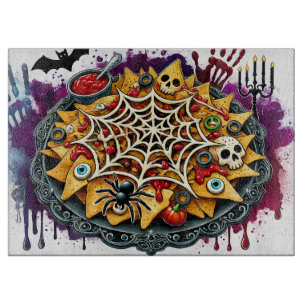 Spooky Snack Art for Halloween Feasts Cutting Board