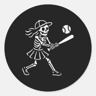Spooky Softll Skeletons Halloween Costume Spooky W Classic Round Sticker