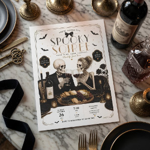 Spooky Soirée Halloween Dinner Party Holiday Card