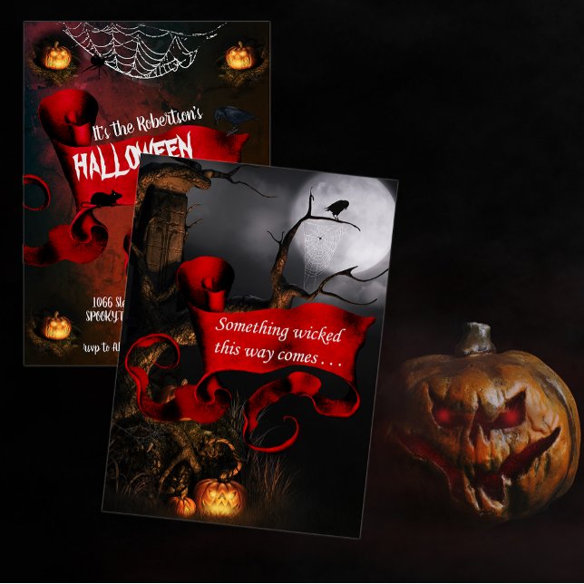 Spooky Something Wicked Halloween Invitation (Creator Uploaded)