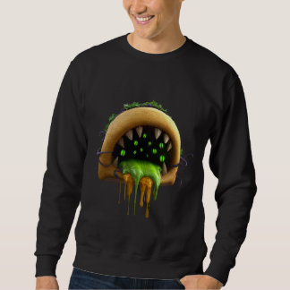 Spooky Space Taco Mutant Alien Creepy Cute Hallowe Sweatshirt
