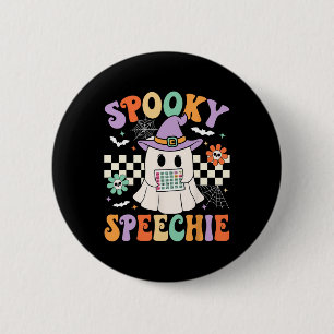 Spooky Speechie Speech Therapy Halloween Retro Slp 6 Cm Round Badge