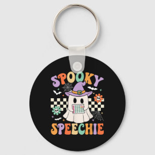 Spooky Speechie Speech Therapy Halloween Retro Slp Key Ring