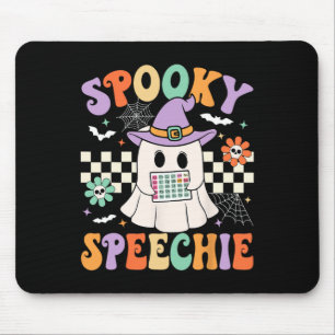Spooky Speechie Speech Therapy Halloween Retro Slp Mouse Pad