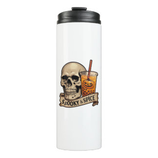 Spooky Spice Skull  Thermal Tumbler