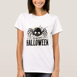 Spooky Spider and Happy Halloween T-Shirt