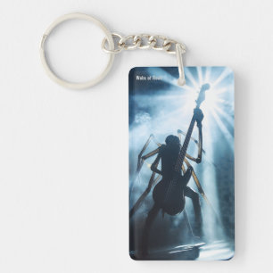 Spooky Spider Bassist Rock Concert Stage Keychain