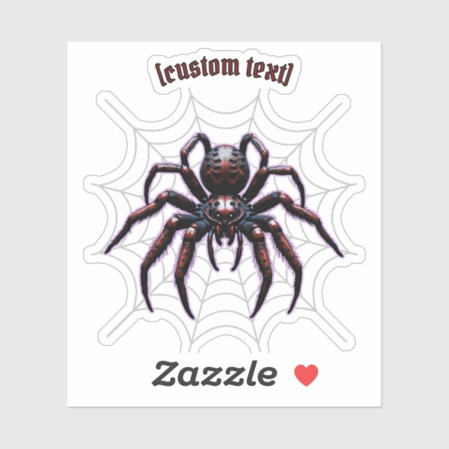 Spooky Spider –  Custom Text & Cut Vinyl Sticker (Sheet)