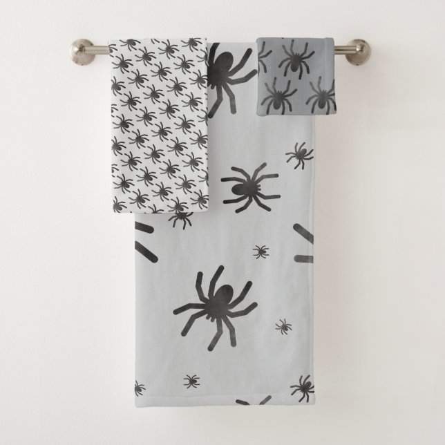 Spooky Spider Halloween Towels (Insitu)