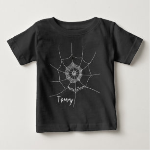 Spooky Spider in Spider Web  Baby T-Shirt