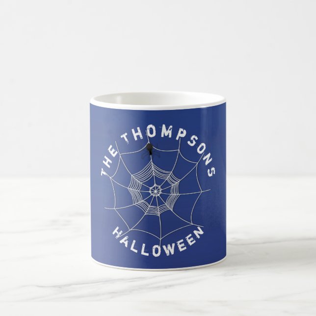Spooky Spider in Spider Web Coffee Mug (Center)