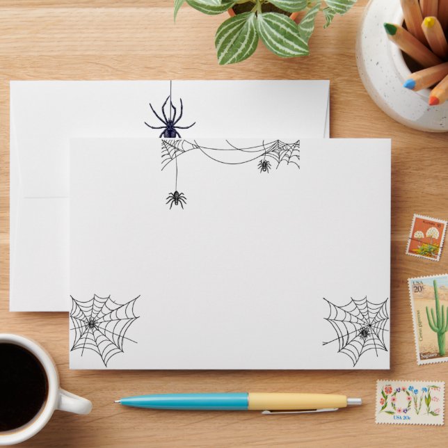 Spooky Spiders Halloween Envelopes (Desk)