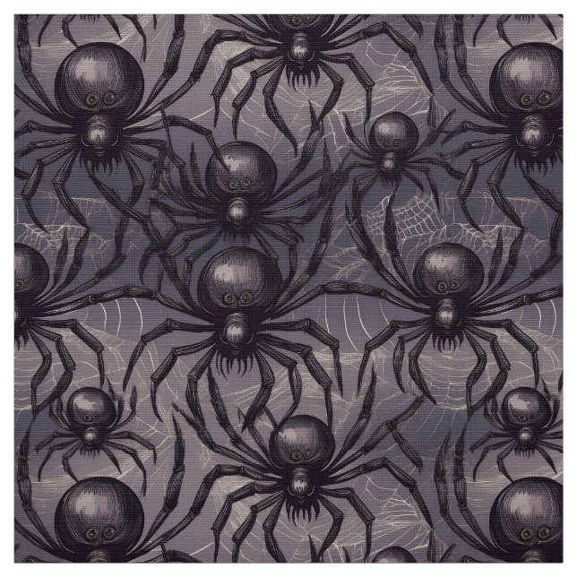 Spooky spiders pattern fabric (Swatch)