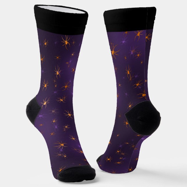 Spooky Spiders Socks (Angled)