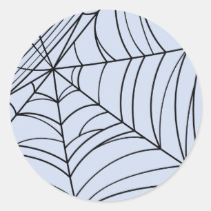 Spooky Spiderweb Halloween Party Round Sticker