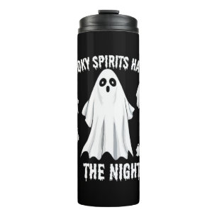 Spooky Spirits Haunt the Night- Halloween T-shirt Thermal Tumbler