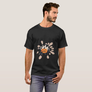 Spooky Splash Halloween Pumpkin T-Shirt