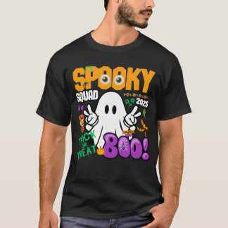 Spooky Squad 2025 - Ghost Trick or Treat Halloween T-Shirt