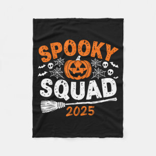 Spooky Squad 2025 Matching Family Halloween Fleece Blanket