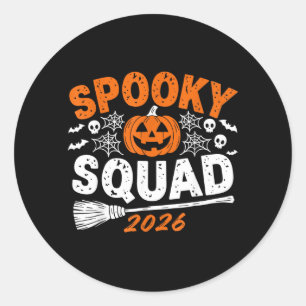 Spooky Squad 2026 Matching Family Halloween Classic Round Sticker