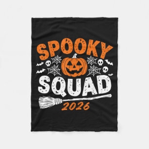 Spooky Squad 2026 Matching Family Halloween Fleece Blanket