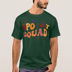 SPOOKY SQUAD Retro Groovy Cousin Crew Floral Ghost T-Shirt