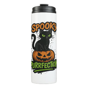 Spooky Squad Retro Halloween Design (Black Text) – Thermal Tumbler