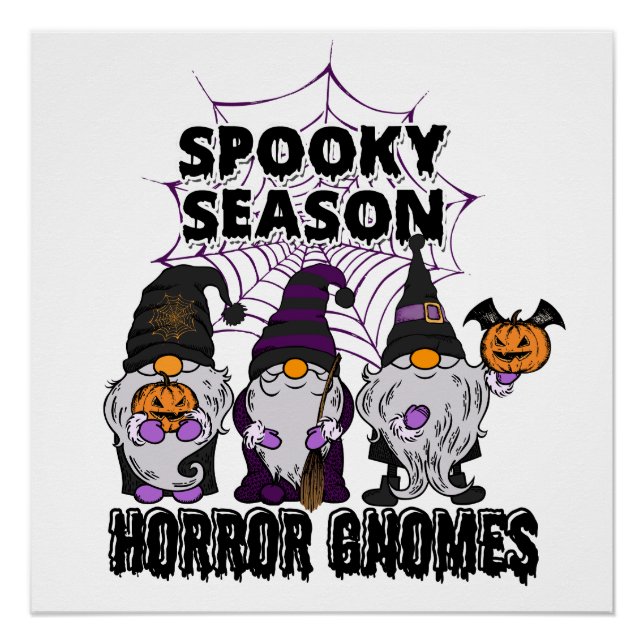 Spooky Squad Shirt| Gnomes Halloween Poster (Front)