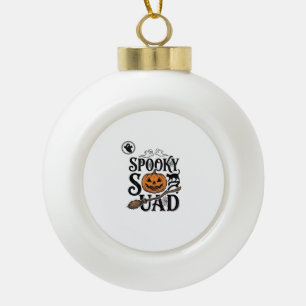 Spooky Squad Shirt Vintage Halloween Group Design_ Ceramic Ball Christmas Ornament